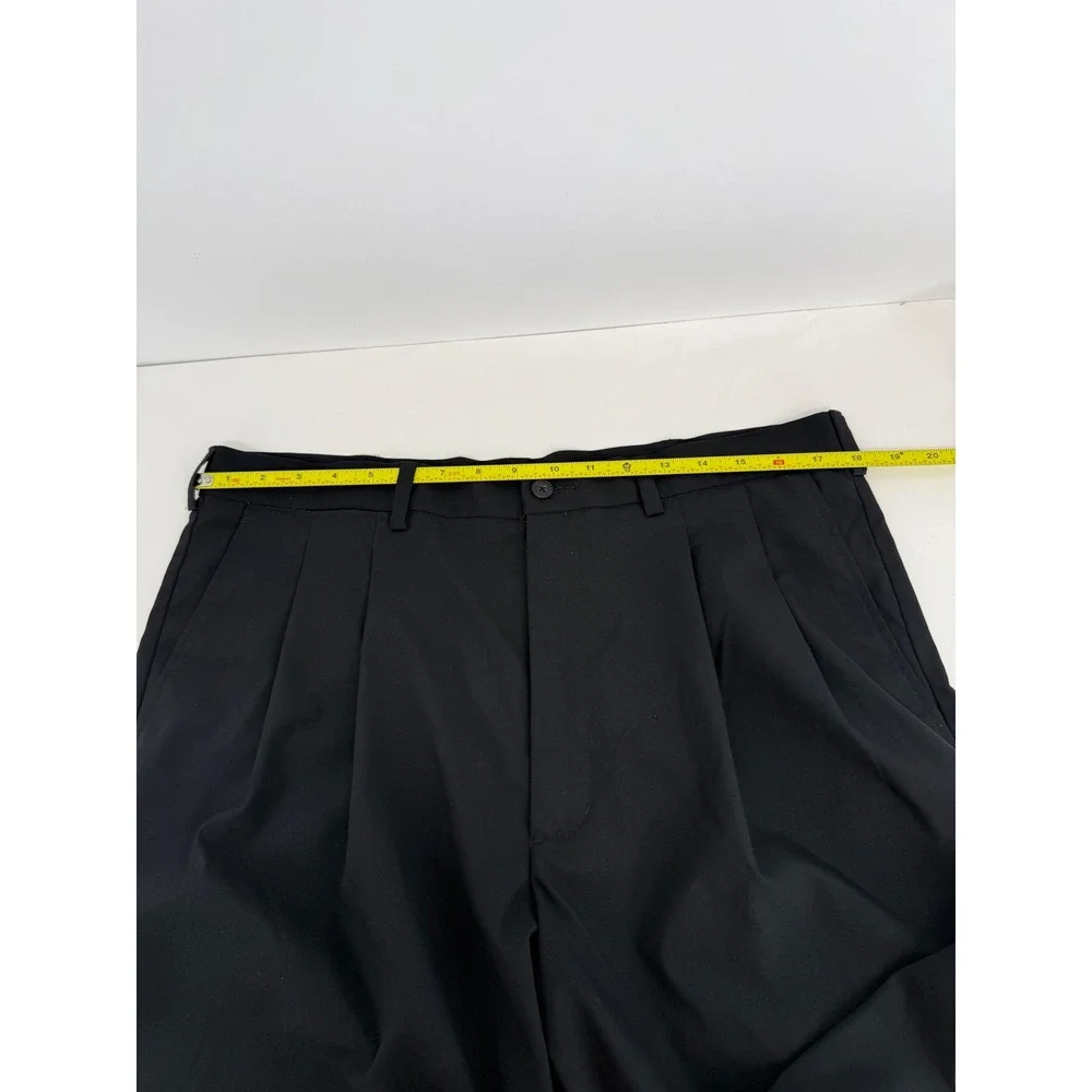 PGA Tour Mens Black Pleated Golf Shorts Polyester Relaxed Fit Activewear Sz 36